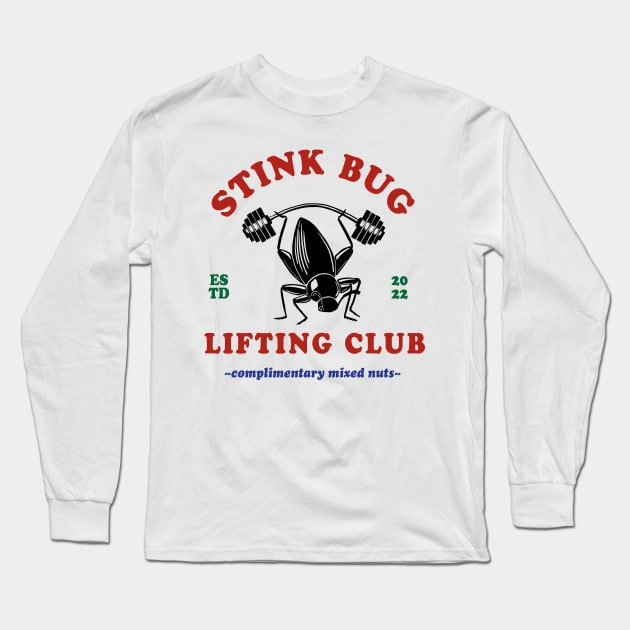 Stink Bug Lifting Club Logo Long Sleeve T-Shirt by Charredsky